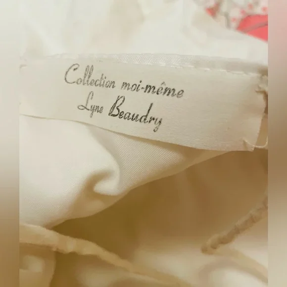 Vintage super cute drop waist corset princess Elegant White cream Ruffled Dress - Picture 6 of 8